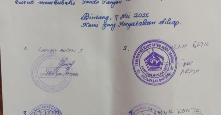 Gelar Konferensi Pers, Seluruh Reje Kampung Bantah Camat Bintang Melakukan Pungli 