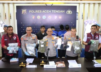 Polres Aceh Tengah Gelar Konferensi Pers Ungkap 19 Kasus Mulai Tipikor, Curanmor, Seksual, Narkotika Dan Operasi Patuh Seulawah