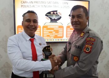Kasat Reskrim Polres Aceh Tengah Raih Penghargaan Bongkar Kasus Korupsi Pasar Bale Atu