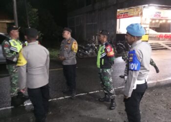 Perkuat Kamtibmas, TNI-Polri Di Aceh Tengah Gencarkan Patroli Malam Bersama