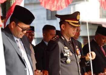Kapolres Muhammad Taufiq Dan Forkopimda Aceh Tengah Ikuti Upacara HUT TNI Ke-80