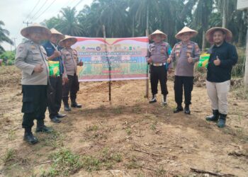 Dukung Swasembada Pangan, Polsek dan PT SLS Tanam Jagung di Lahan