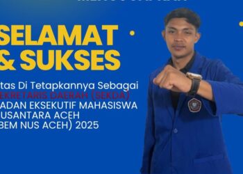 Asraf Resmi Ditetapkan Sebagai Sekretaris Daerah BEM Nusantara Aceh