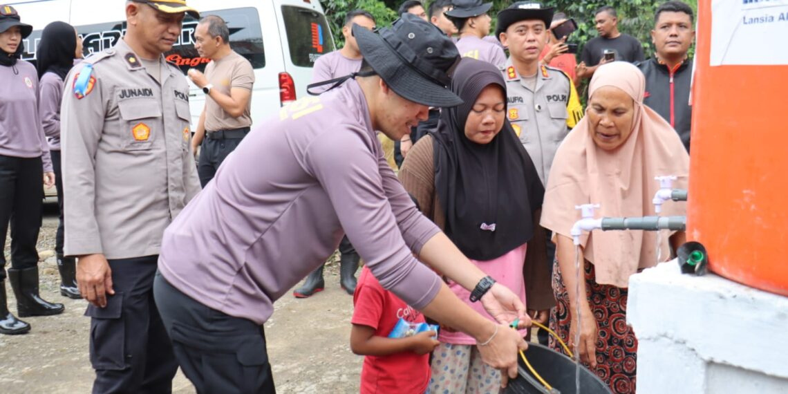 Kapolres Aceh Tengah Resmikan Sumur Bor ke-5 Bantuan Kapolda Aceh Dan STIK Angkatan 83