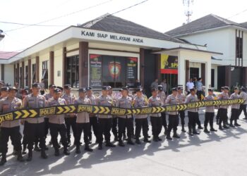 Tingkatkan Kesiapsiagaan dan Kemampuan, Polres Aceh Tengah Gelar Latihan Sispam Mako