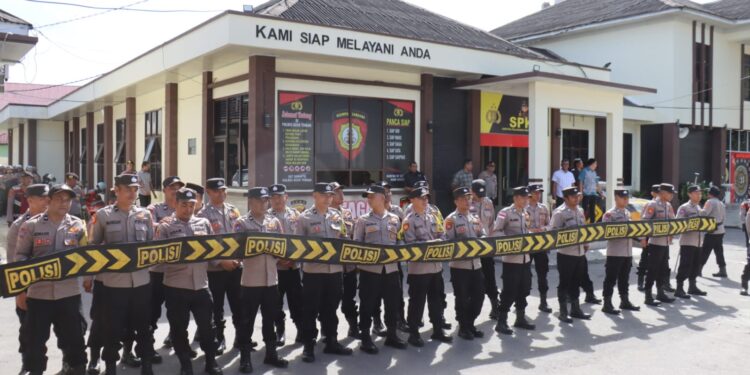 Tingkatkan Kesiapsiagaan dan Kemampuan, Polres Aceh Tengah Gelar Latihan Sispam Mako