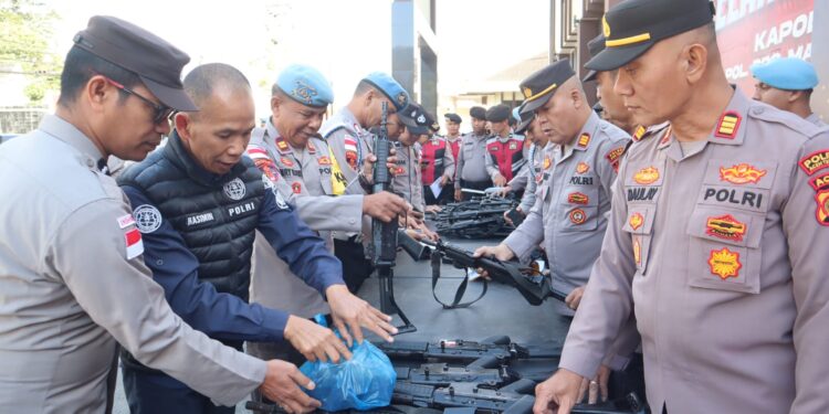 Kapolres Aceh Tengah Cek Inventaris Senpi Organik, Pastikan Tidak Ada Penyalahgunaan